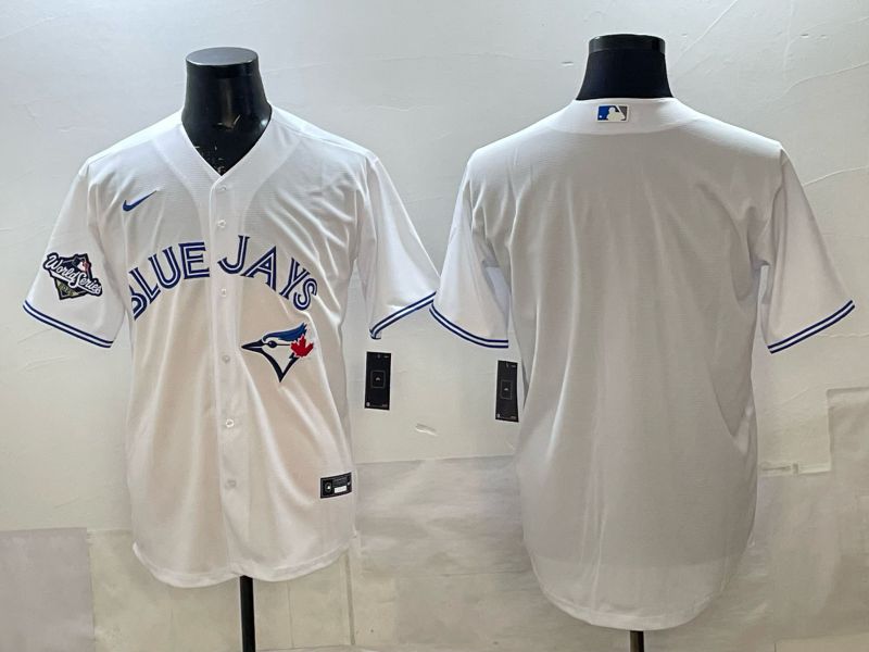 Men 2025 Toronto Blue Jays Blank White Game Nike MLB Jersey style 02